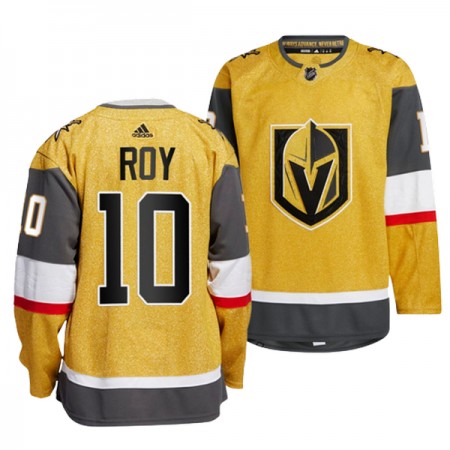 Vegas Golden Knights Dresy Nicolas Roy 10 Adidas Gold Authentic - Pánské